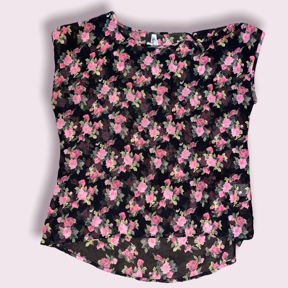 Sheer floral top